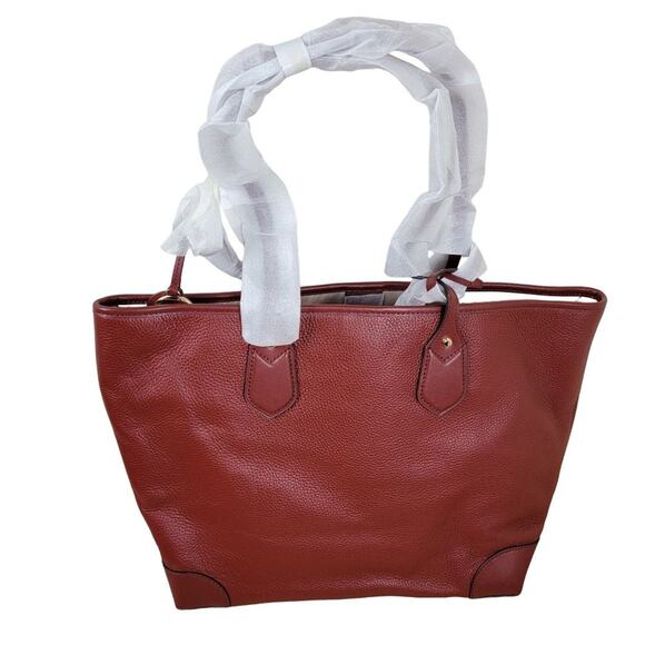Michael Kors Extra Large Burgundy Leather Saylor Tote Bag - Picture 3 of 11